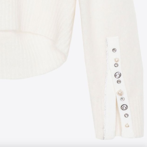 New 3.1 PHILLIP LIM Embellished Cuffs Pullover Sweater - Picture 6 of 11